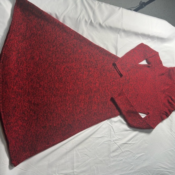 Zara Red and Black Knit Sweater Dress - Picture 12 of 12